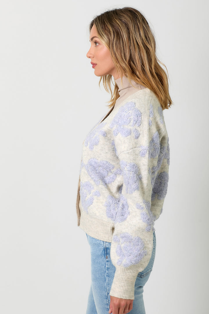 Floral Embossed Cardi