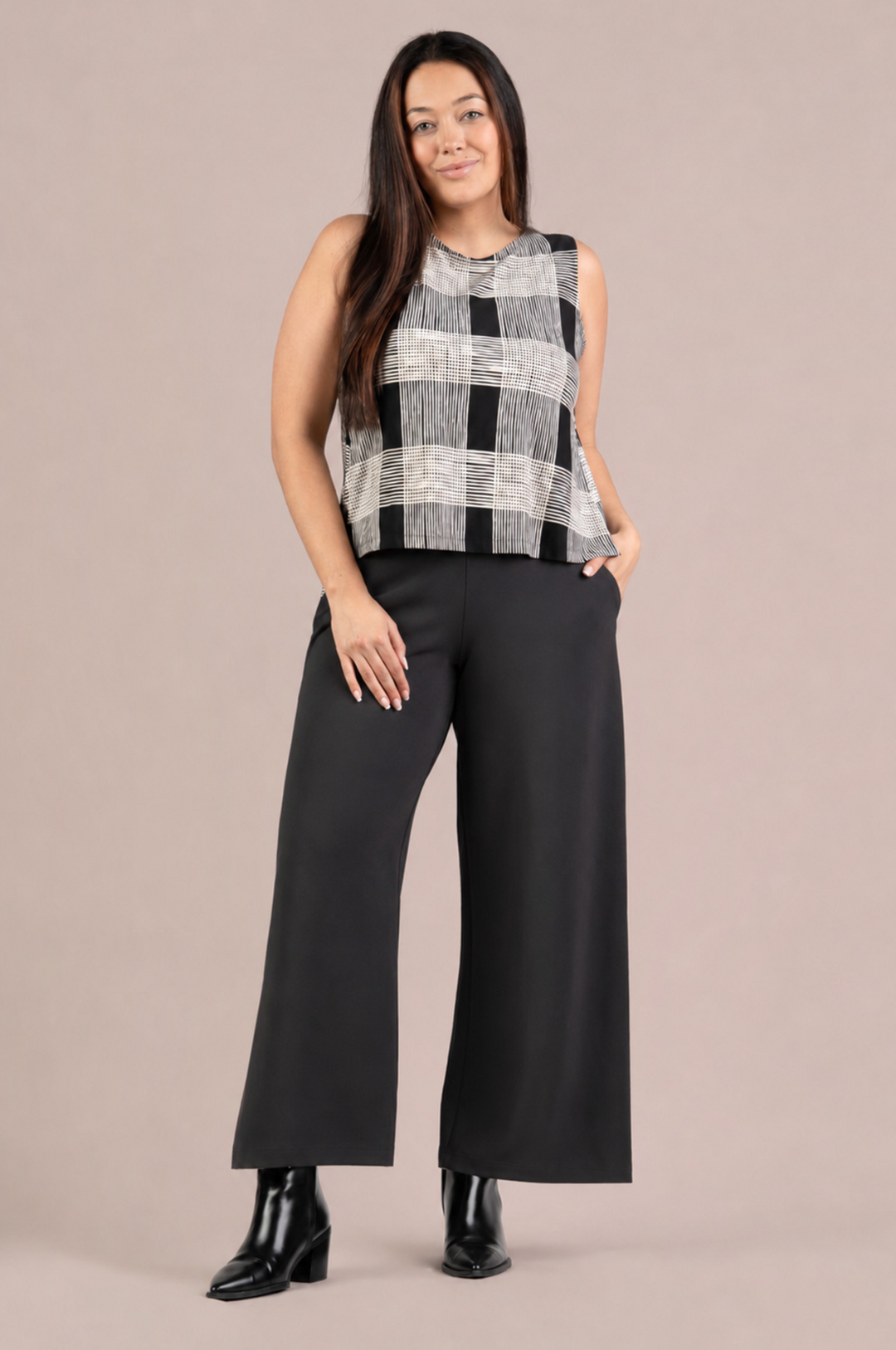 Nu Flared Shell, Cashew Plaid
