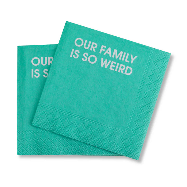 Our Family is So Weird Cocktail Napkin