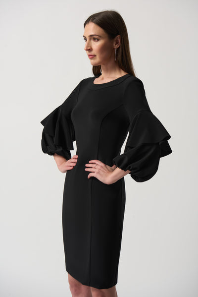 Stand Out Bell Sleeve Dress, Black