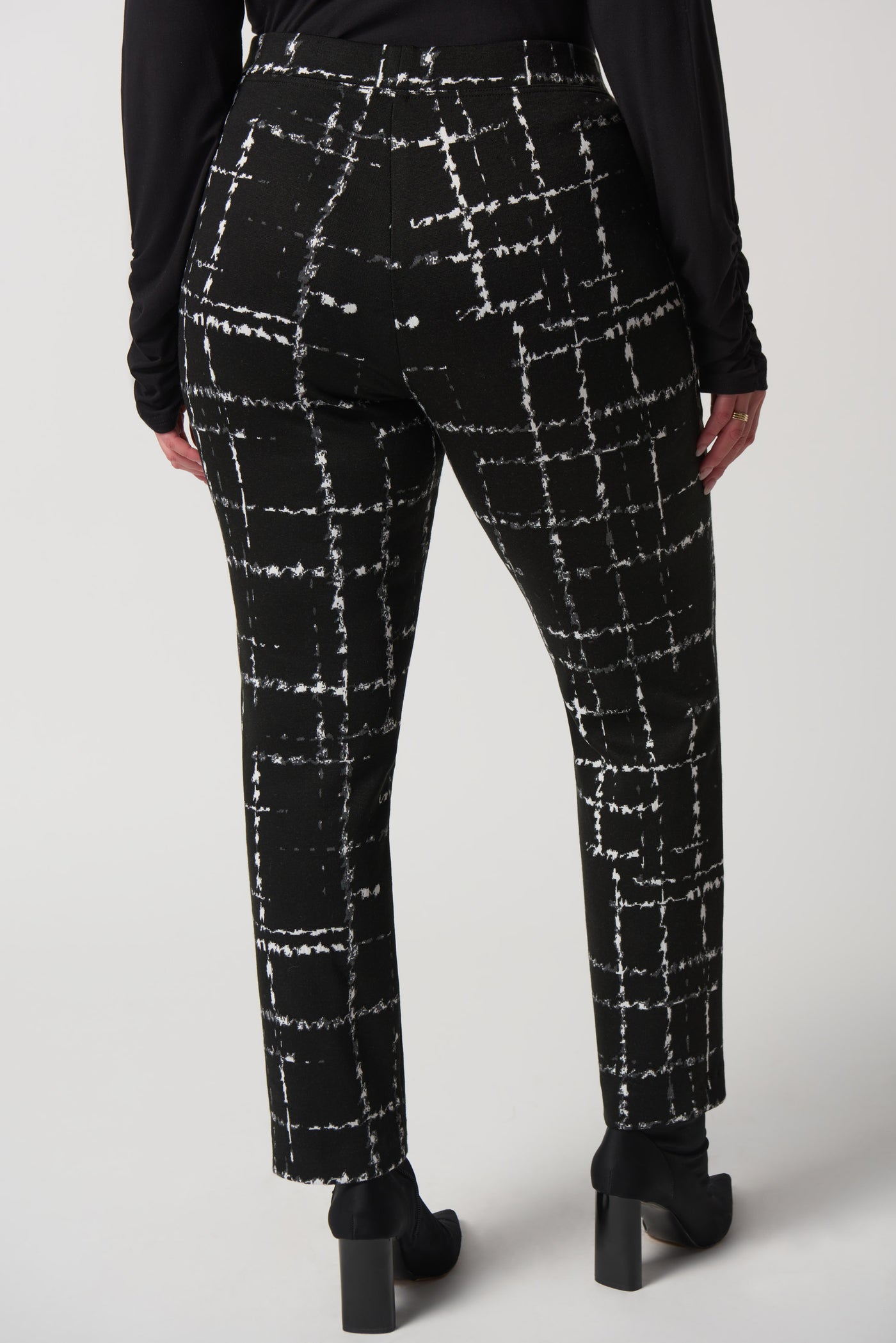 Arlowe Tweed Print Trouser, Black