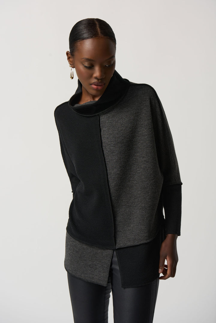 Split Decision Tunic, Black/Grey