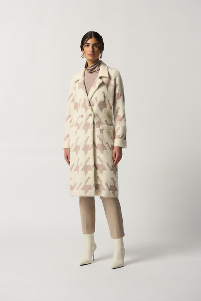 Warm Wishes Houndstooth Coat, Winter White
