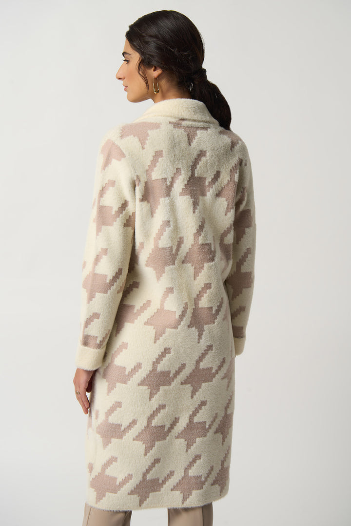 Warm Wishes Houndstooth Coat, Winter White