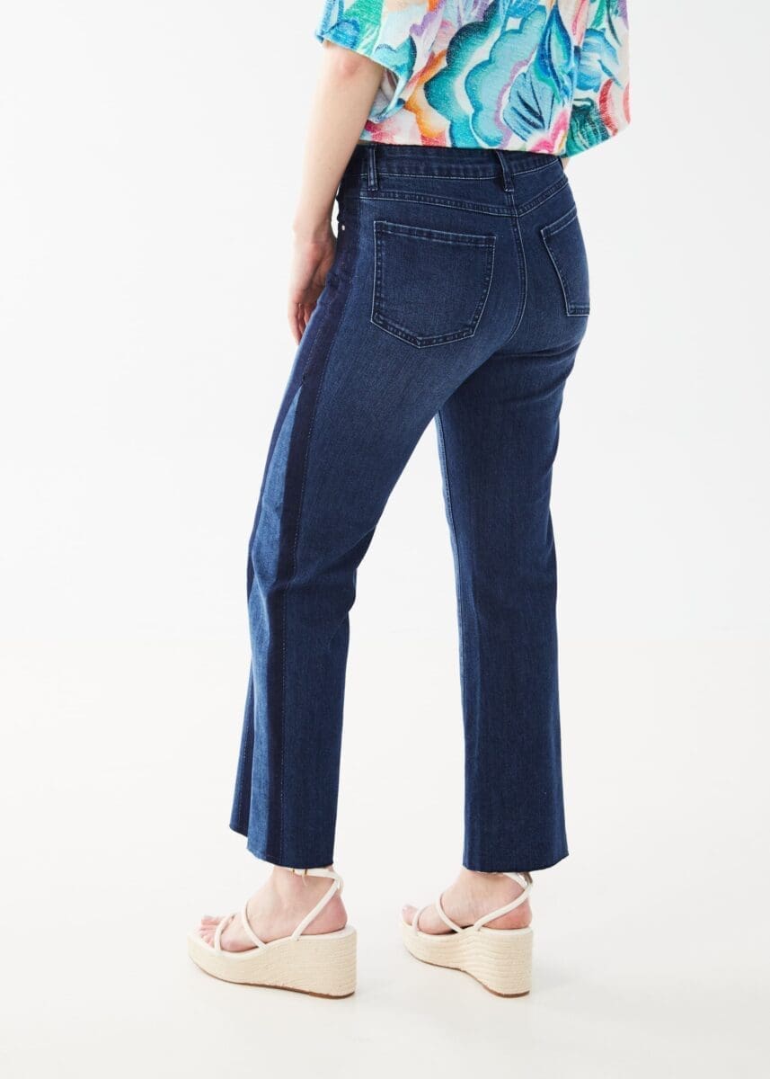 Olivia Retro Flare Ankle Jean, Mid Blue