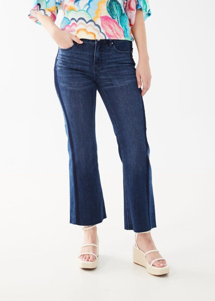 Olivia Retro Flare Ankle Jean, Mid Blue