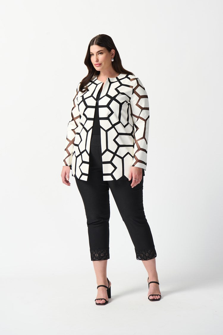 Mya Leatherette Mesh Jacket, White