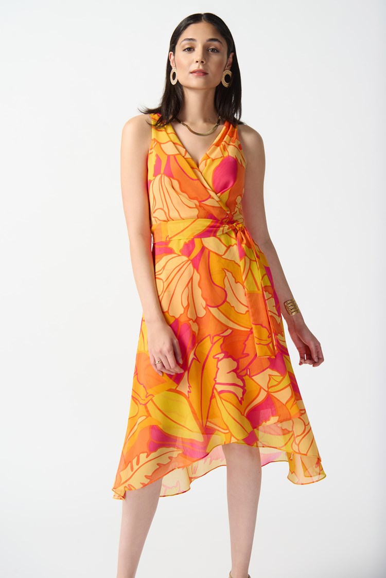 Tropical Twist Chiffon Dress