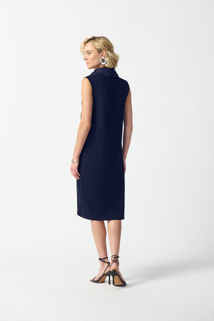 Raquel Silky Knit Dress, Navy