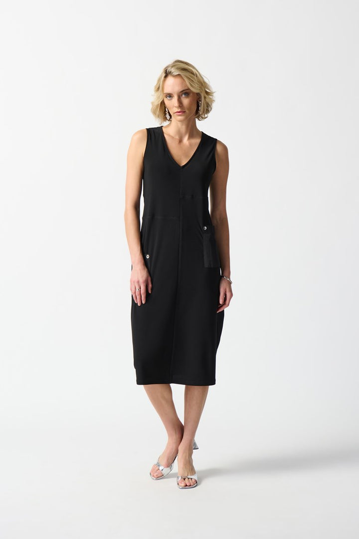 Cocoon Sleeveless Dress, Black