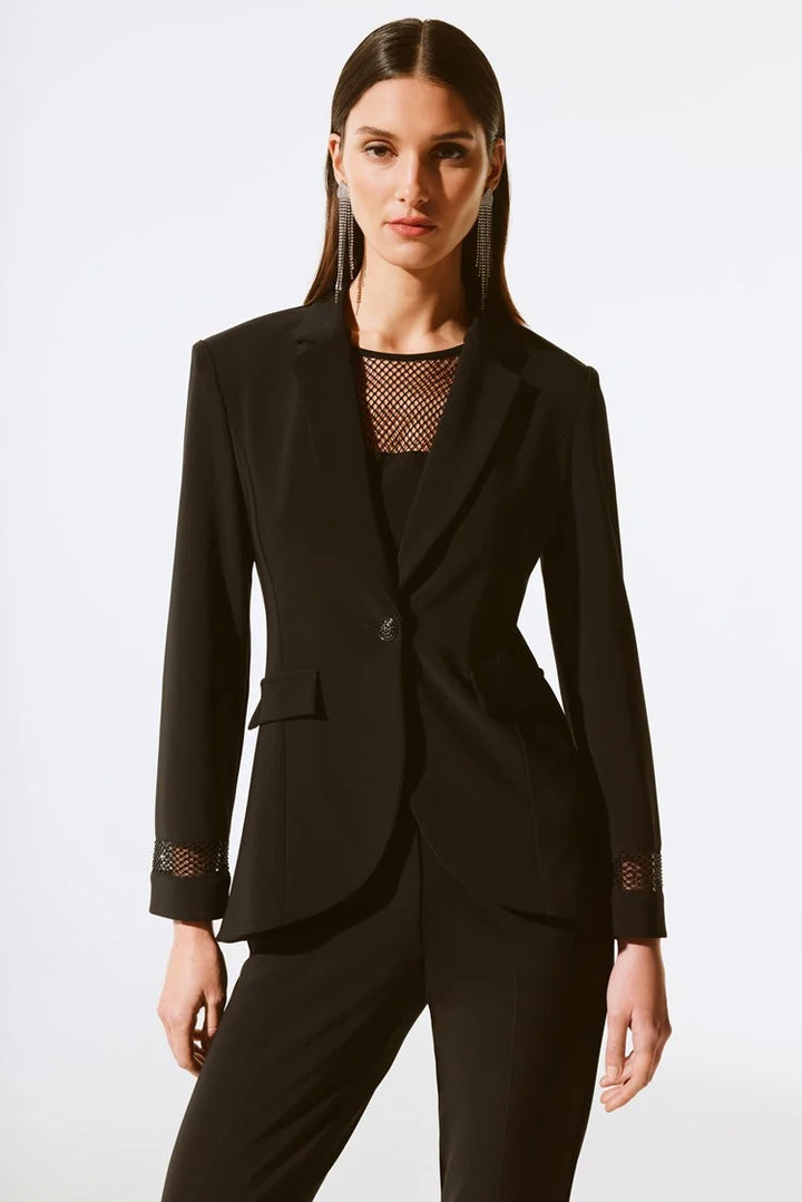 Midnight Mesh Rhinestone Blazer