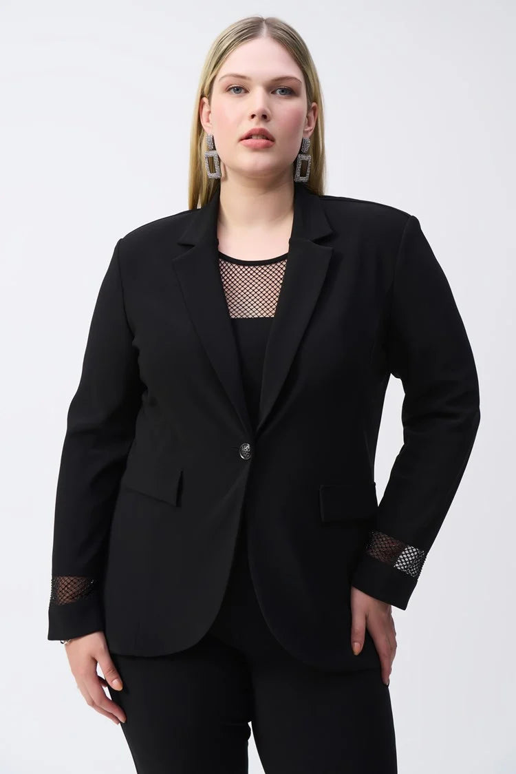 Midnight Mesh Rhinestone Blazer