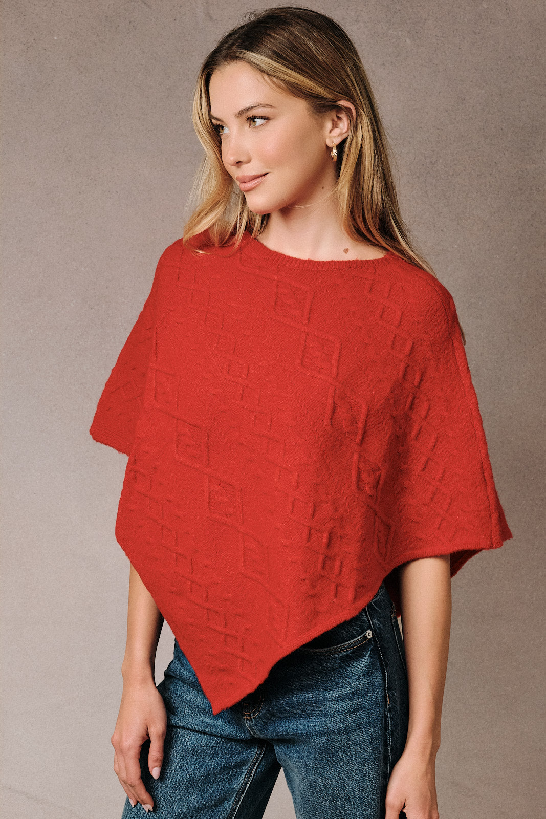 Heritage Cable Knit Poncho