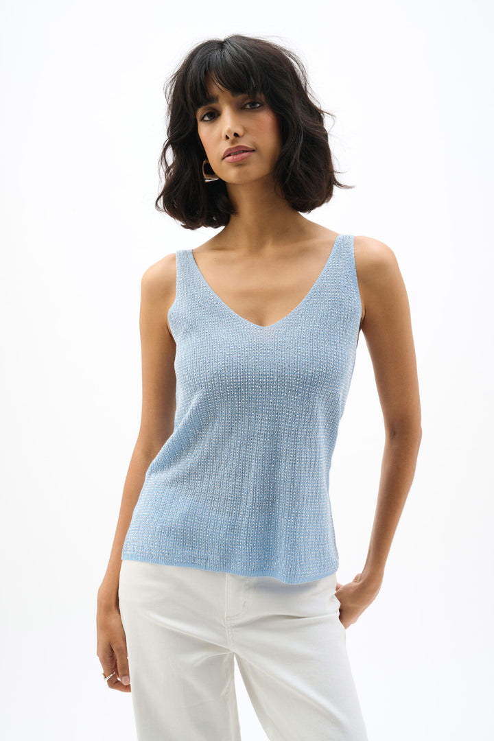 Radiant Rhinestone Camisole, Sky Blue