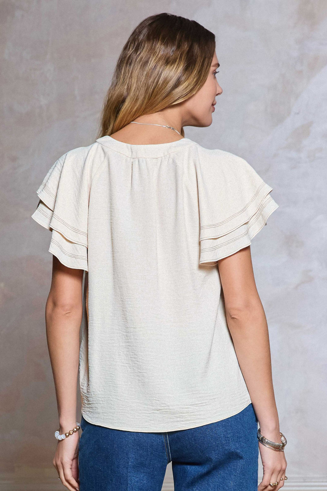 Flutter Away Button Tee