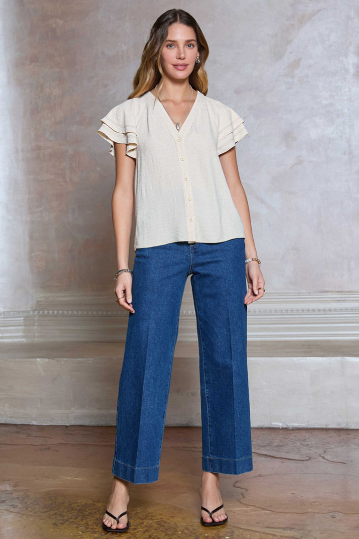 Flutter Away Button Tee