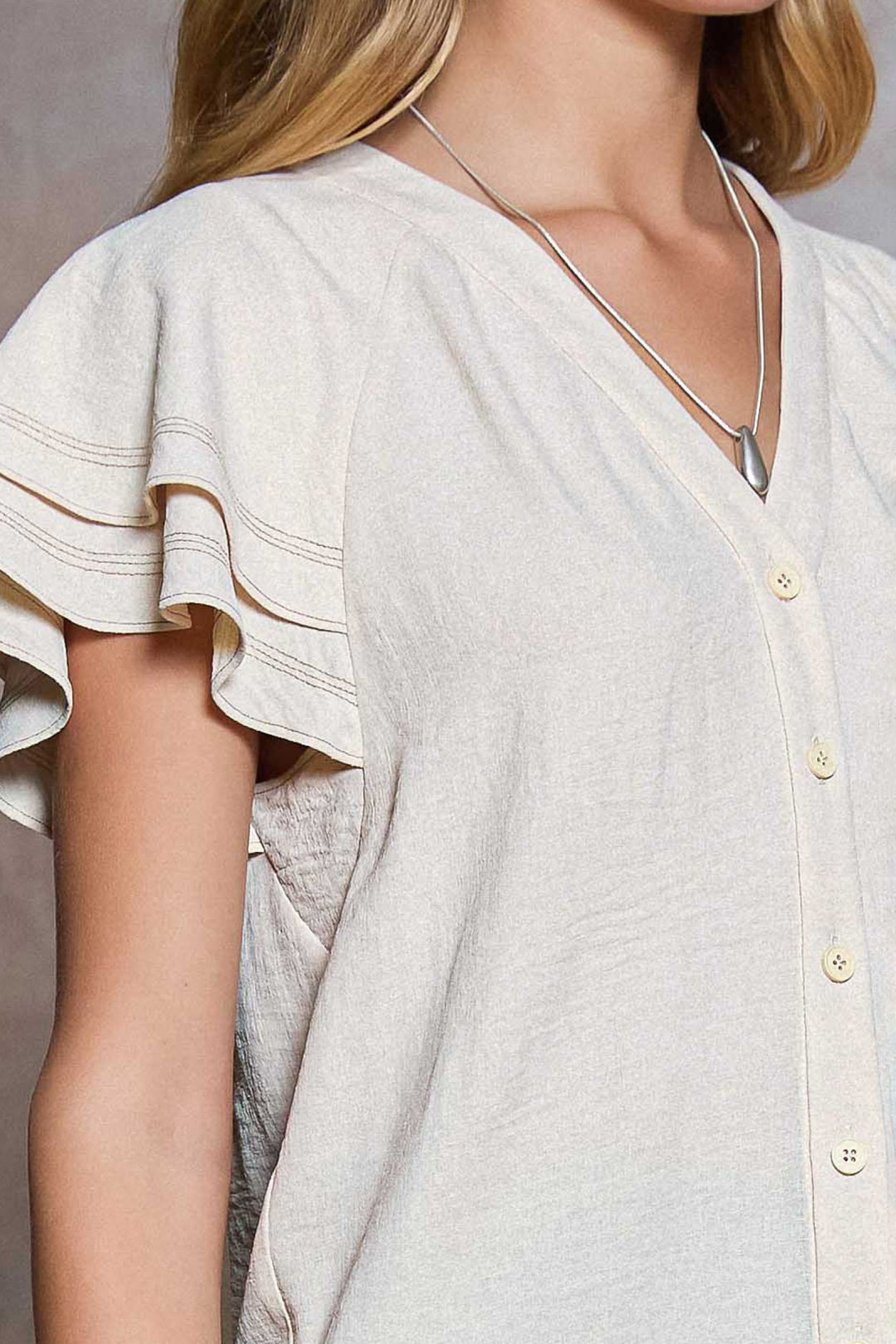 Flutter Away Button Tee