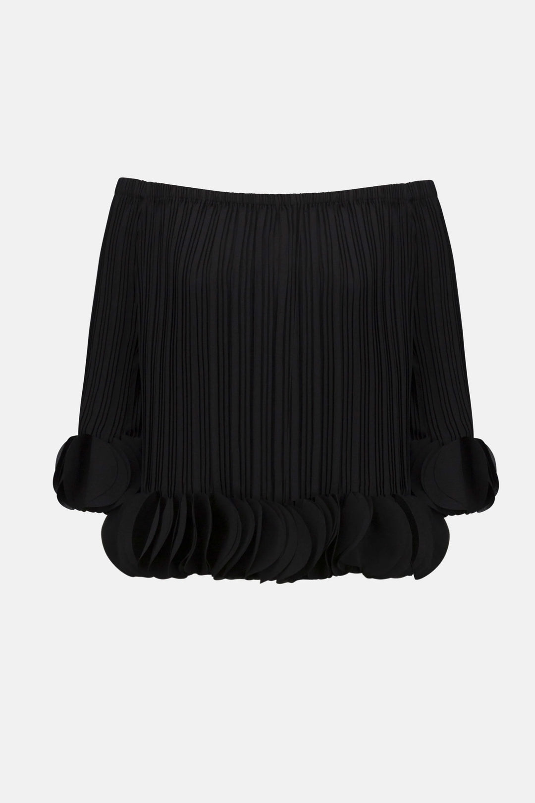 Georgette Off The Shoulder Pleated Top