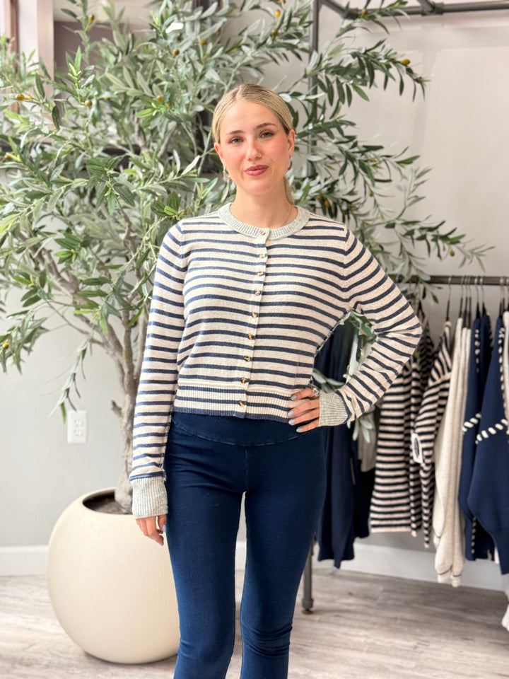 Harbor Stripe Cardigan