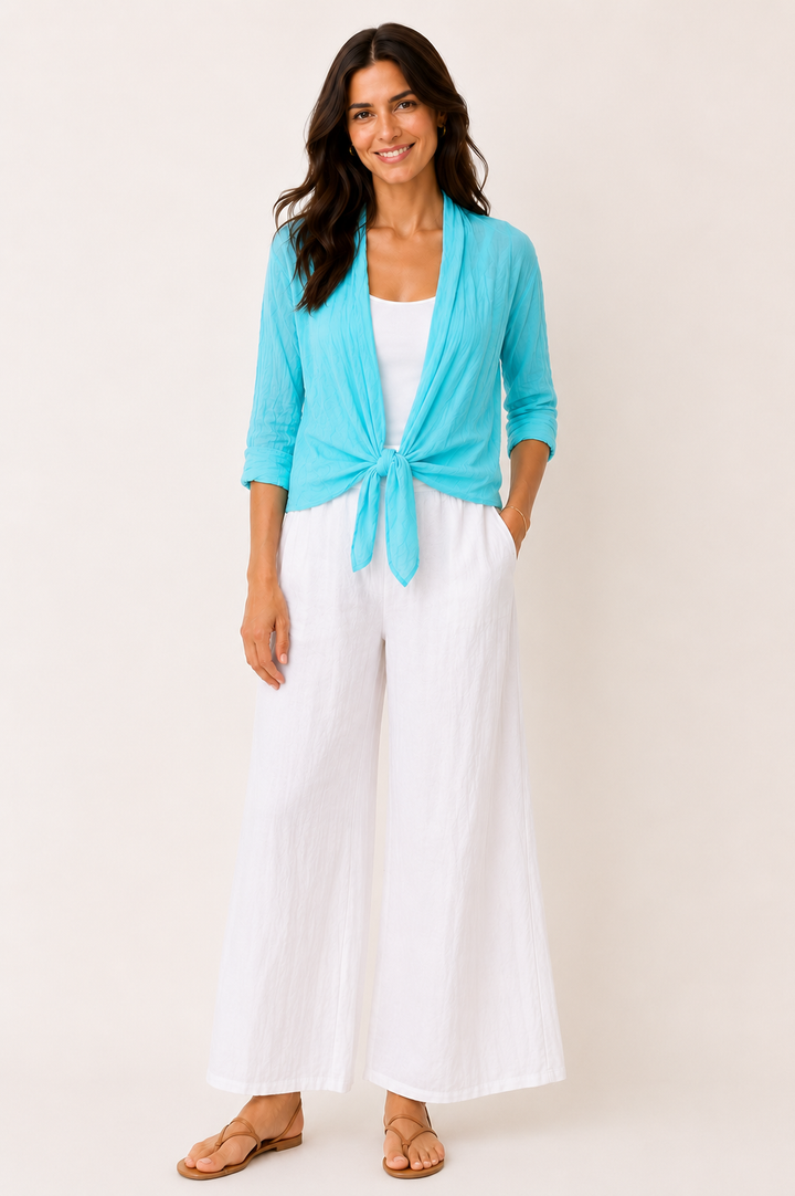 Crinkle Tie Cardigan