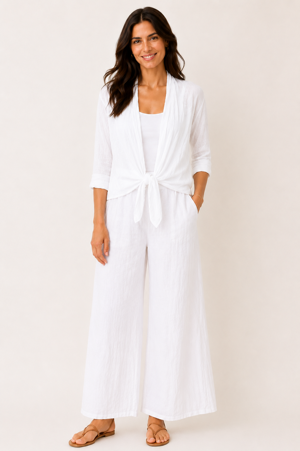 Crinkle Tie Cardigan