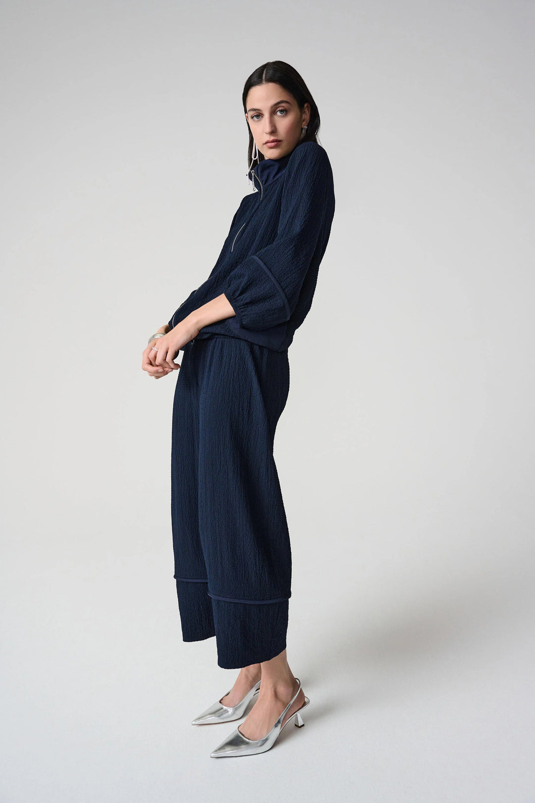 Seersucker Balloon Pull-On Pants