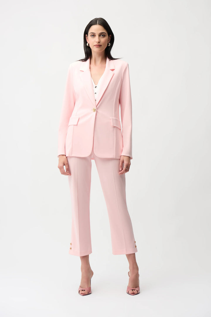 Petal Pink Silky Knit Blazer
