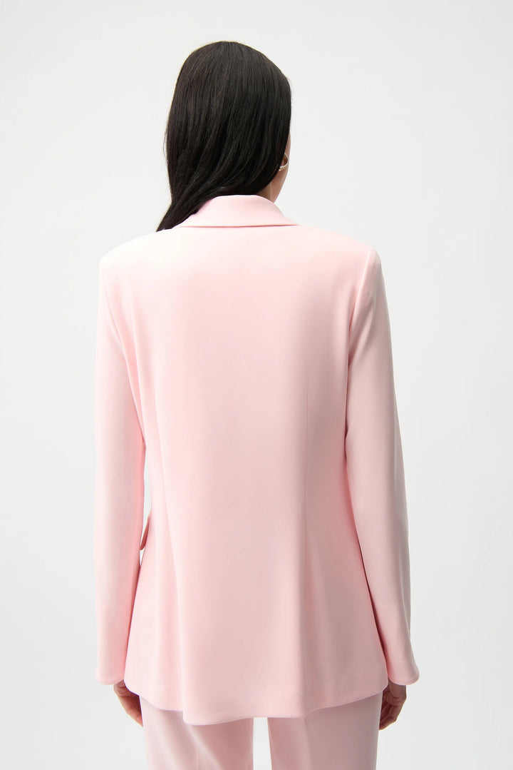 Petal Pink Silky Knit Blazer