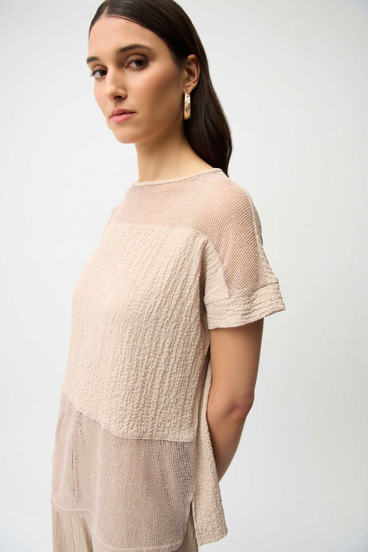 Parchment Mesh Boxy Top