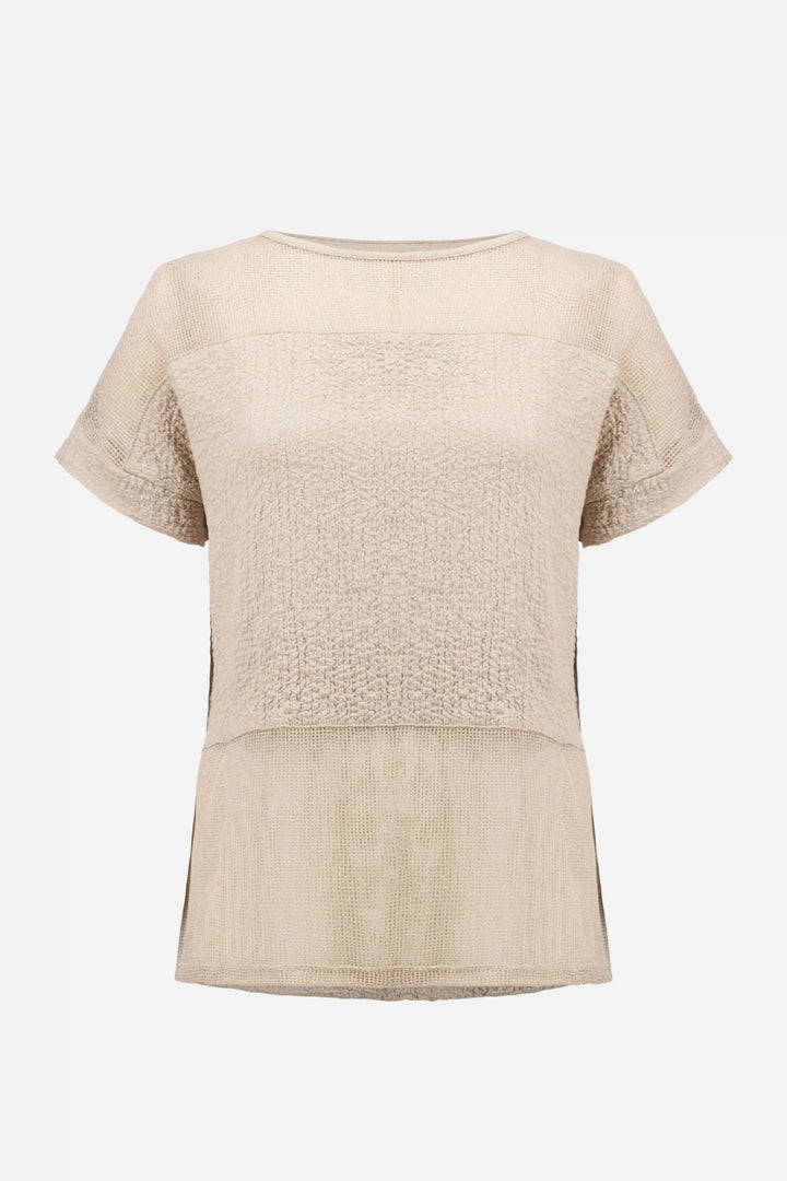 Parchment Mesh Boxy Top