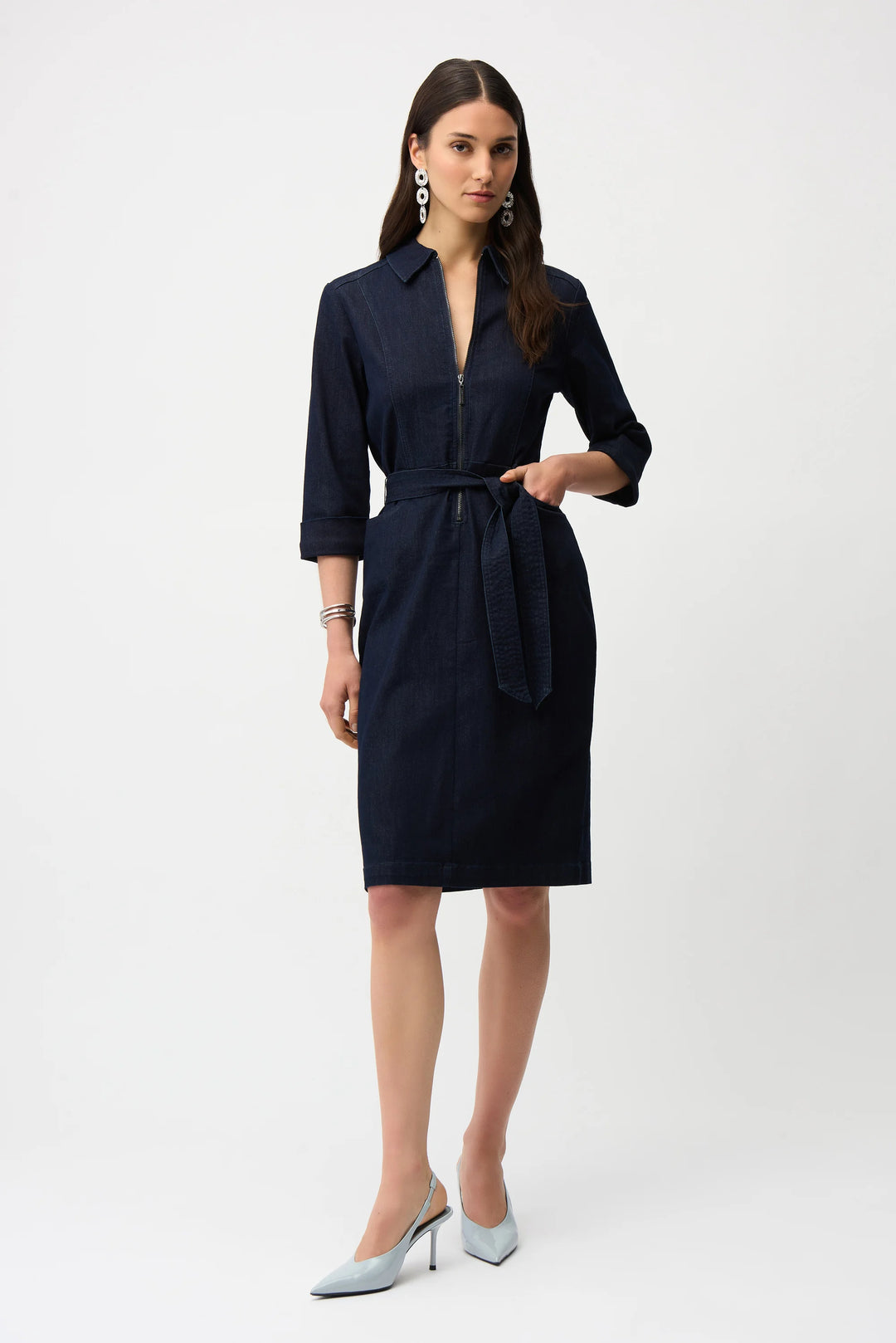 Denim Belted Dress