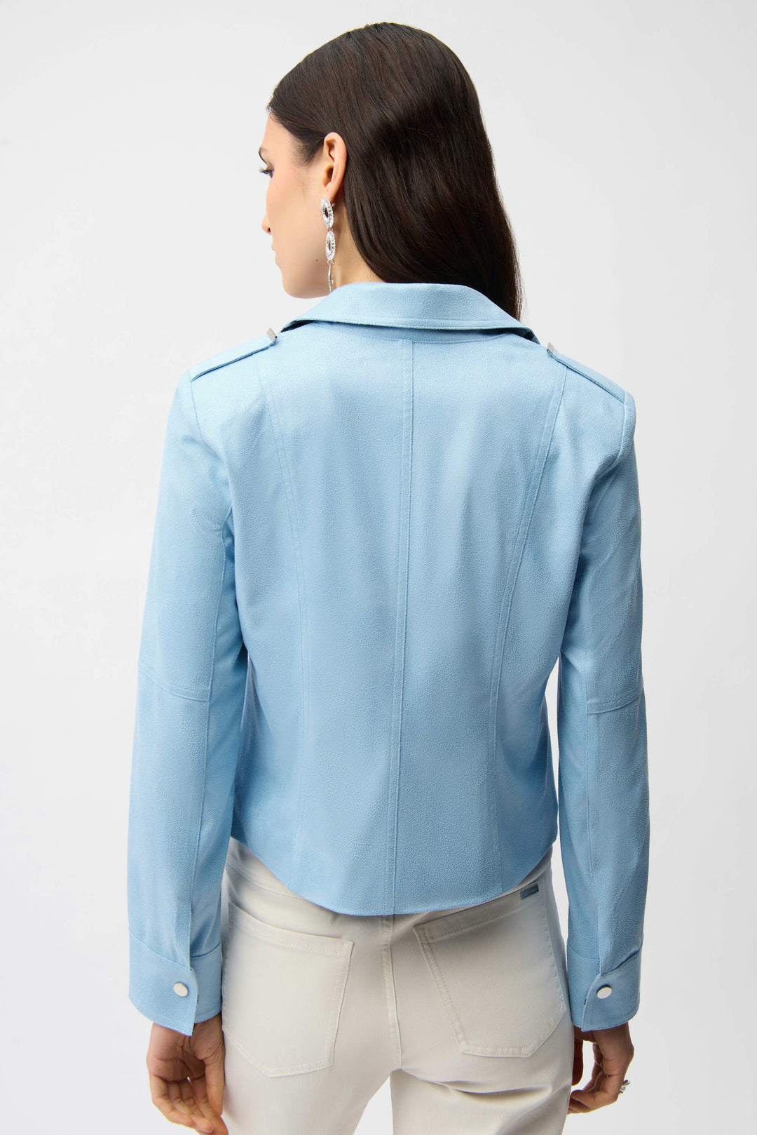 Sutton Suede Jacket, Sky Blue