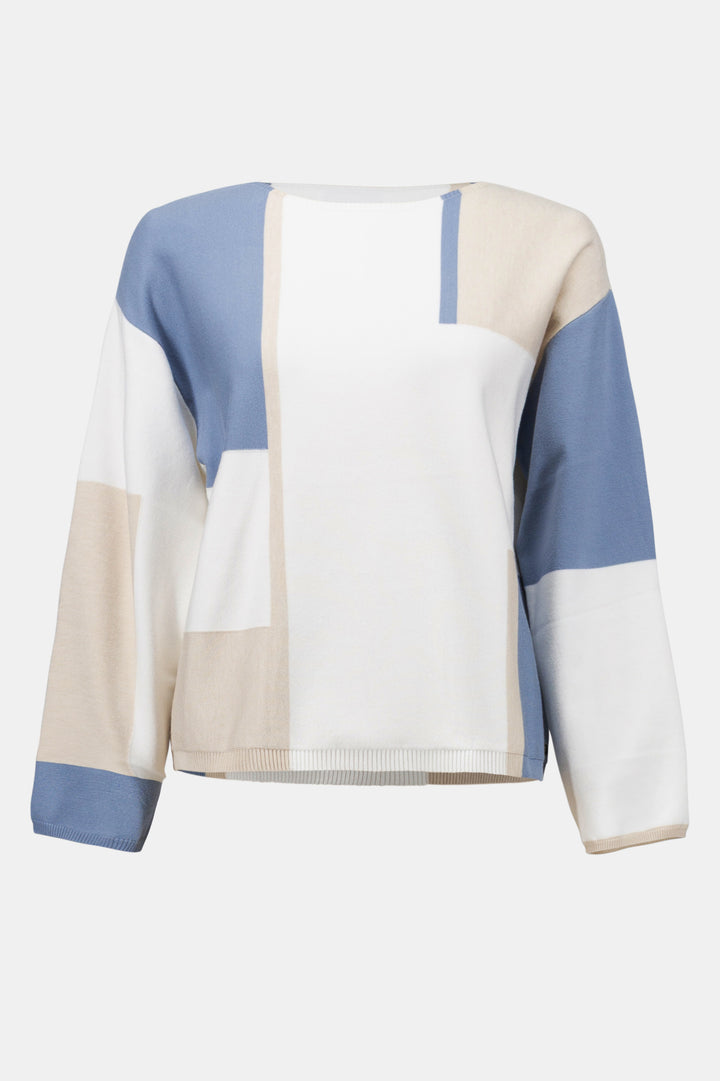 Chambray Skies Color Block Sweater