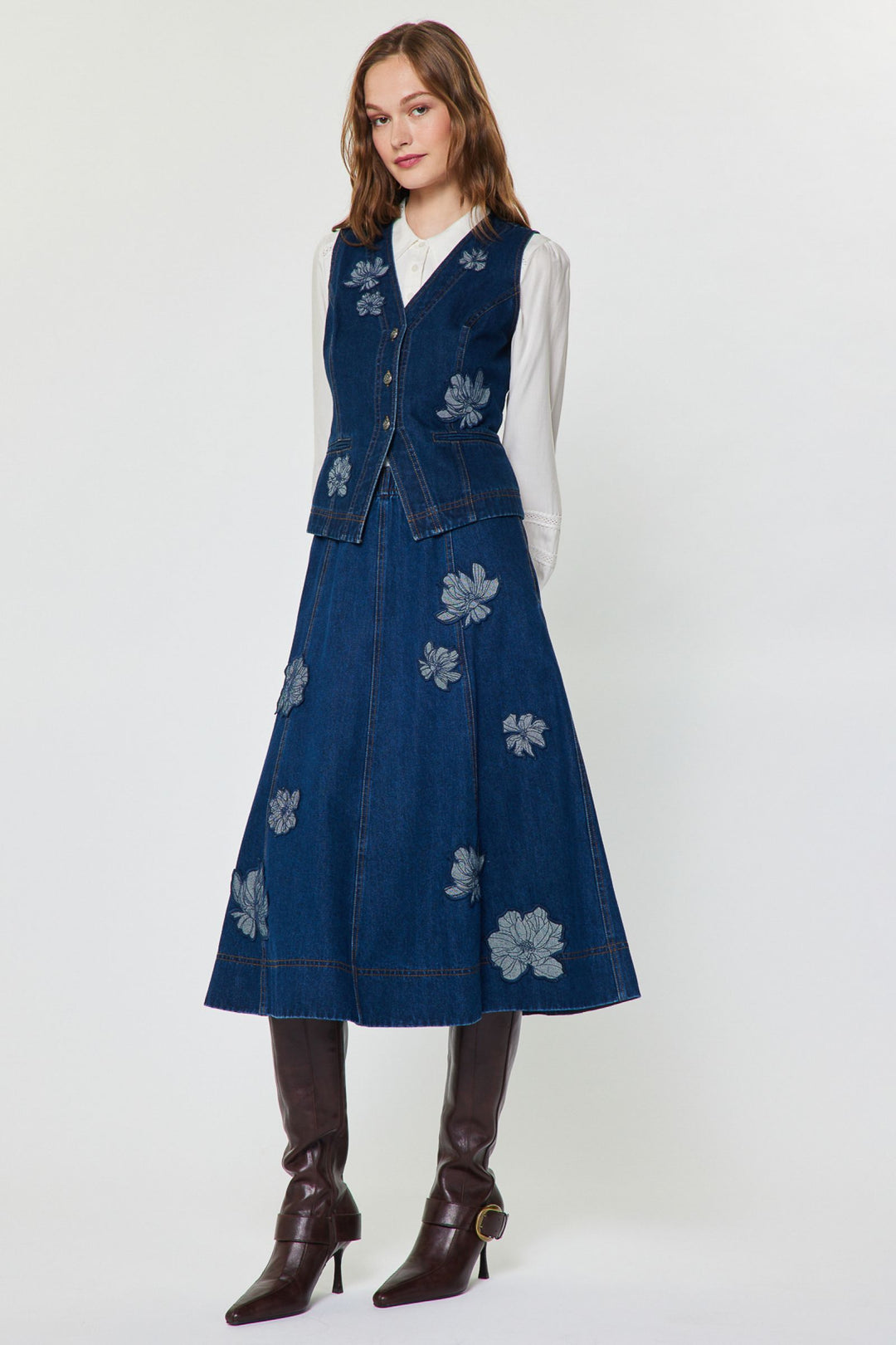 Indigo Garden Denim Vest