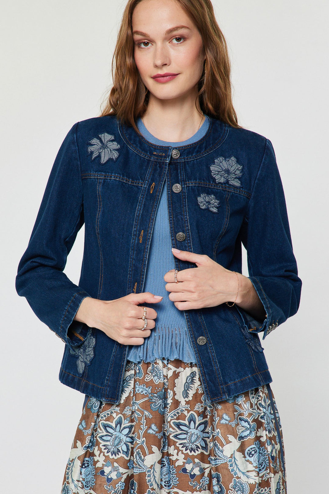 Indigo Garden Denim Jacket