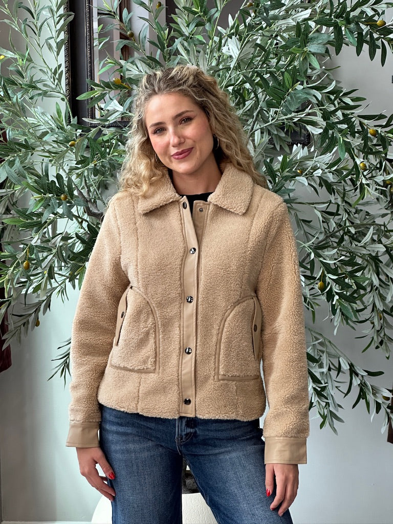 Toasted Almond Sherpa Jacket