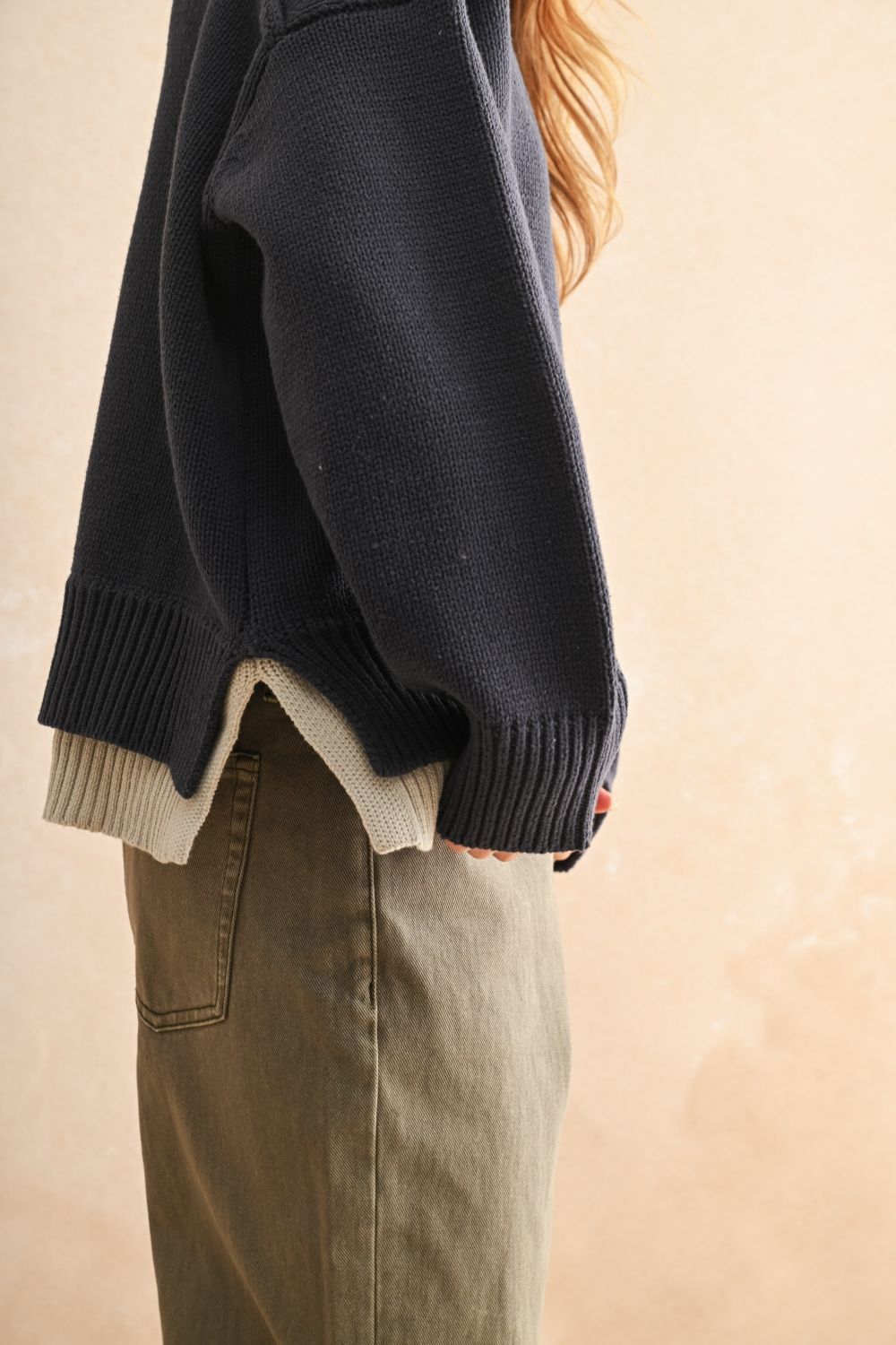 Oxford Layered V-Neck Sweater
