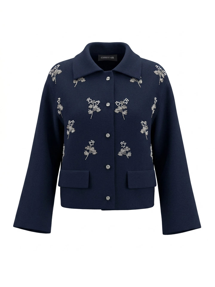 Fleurette Embellished Cropped Cardigan