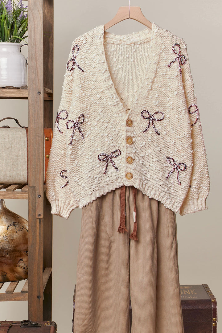 Ribbons & Snow Cardigan