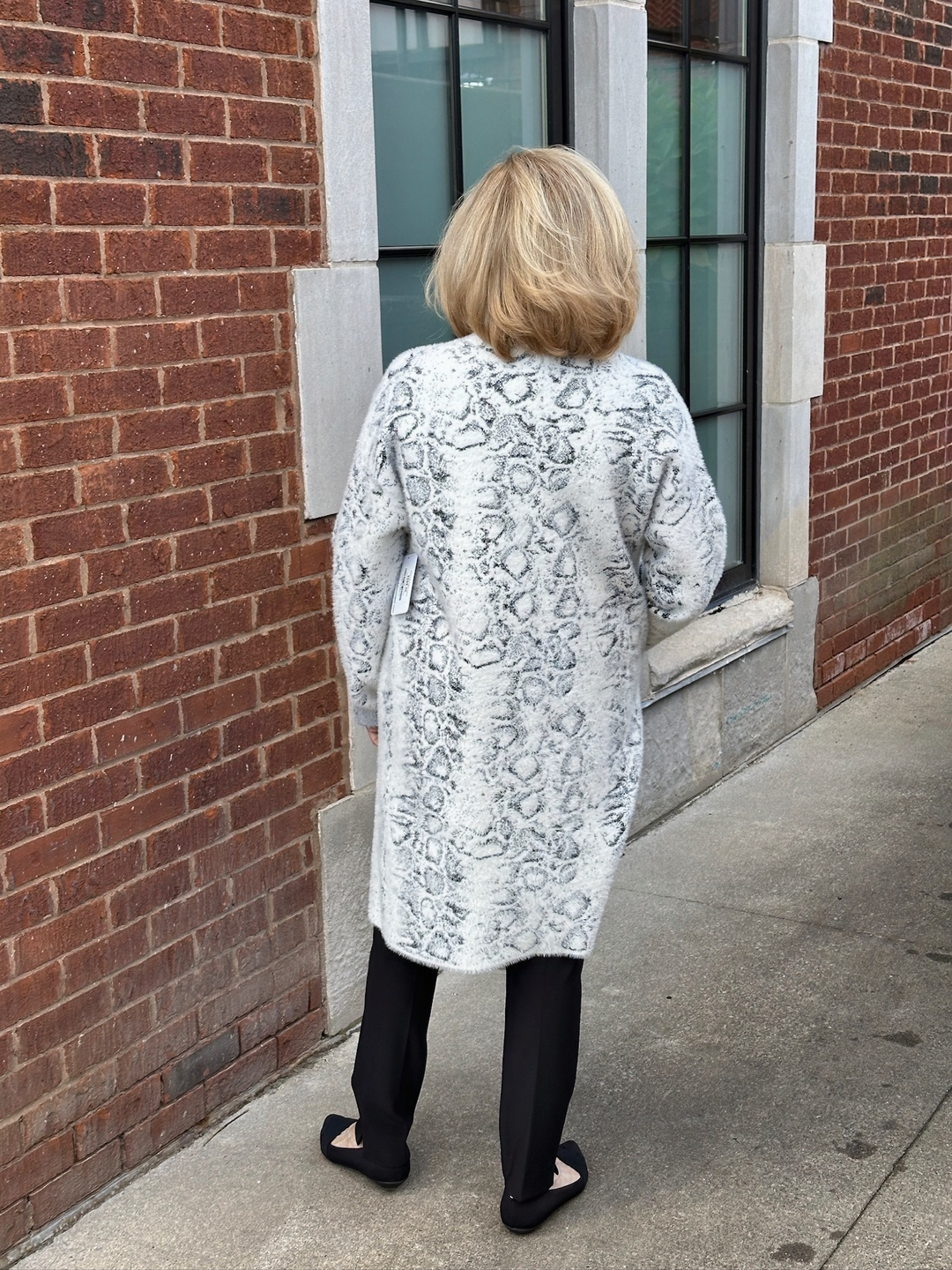 Snowy Snakeskin Print Cardi