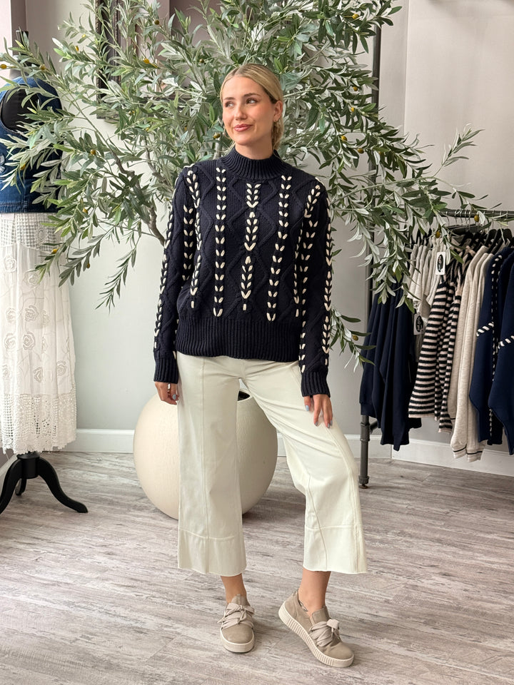 Seaside Braided Sweater