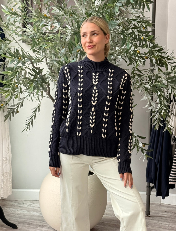 Seaside Braided Sweater
