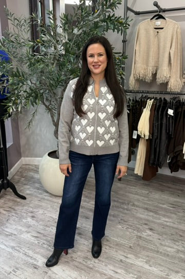 Full Heart Zip Cardigan