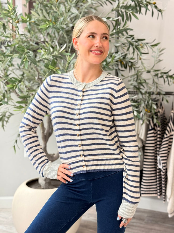 Harbor Stripe Cardigan