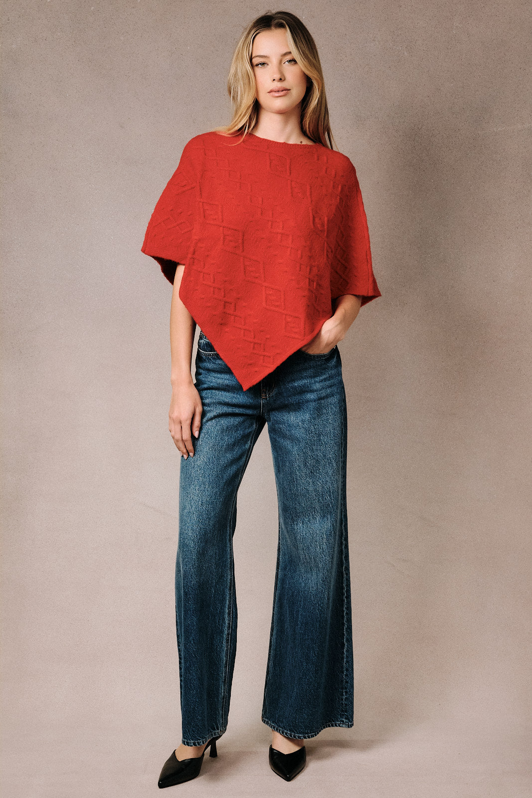 Heritage Cable Knit Poncho