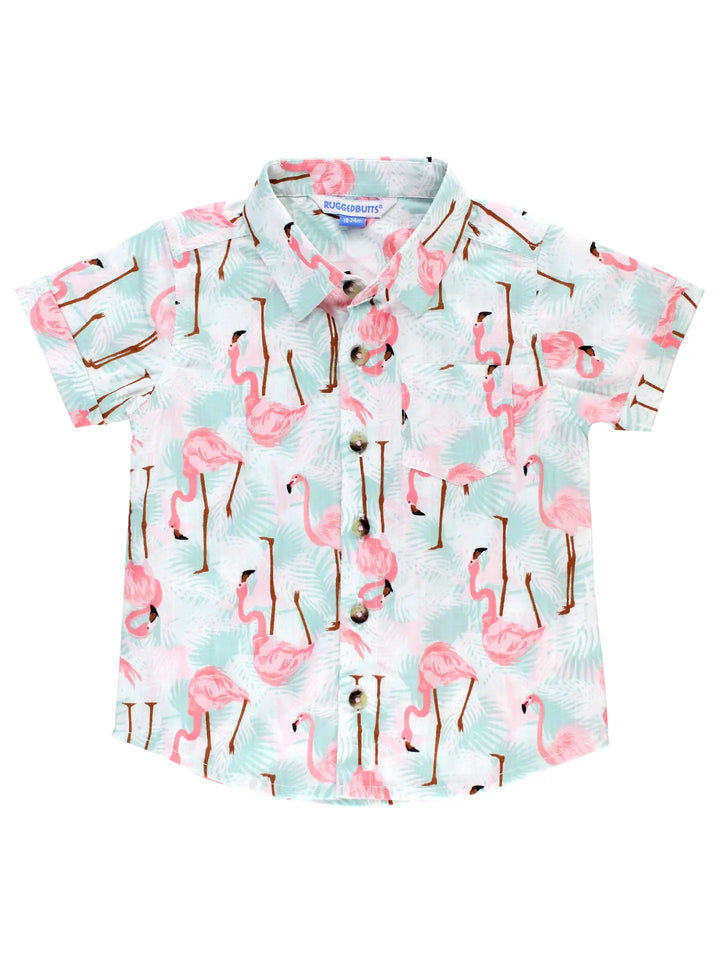 Flamingo Boys Button Down Shirt