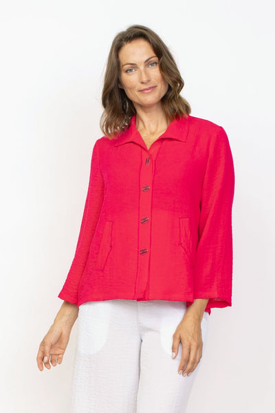 Pizzazz Pleated Jacket, Rose