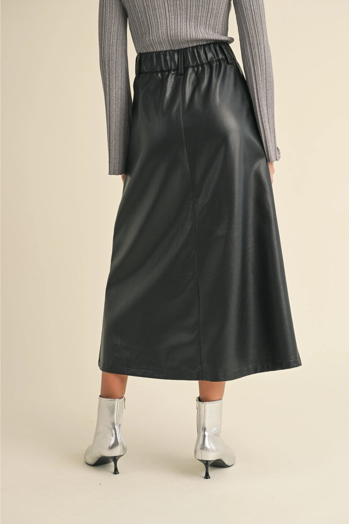 Alina Faux Leather Skirt