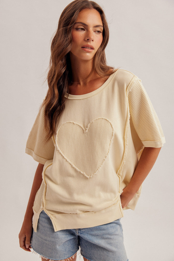 Heartfelt Waffle Knit Tee