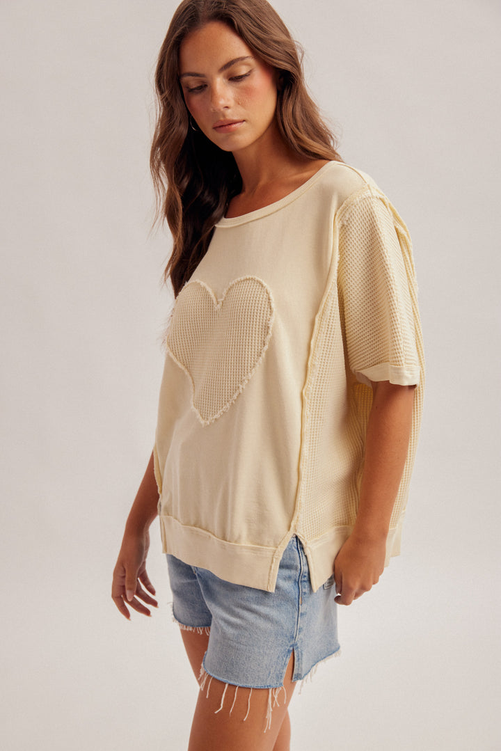 Heartfelt Waffle Knit Tee